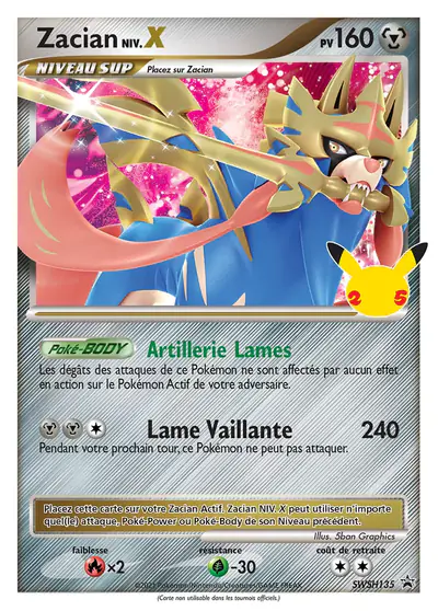Image de la carte Pokemon Zacian SWSH135/184