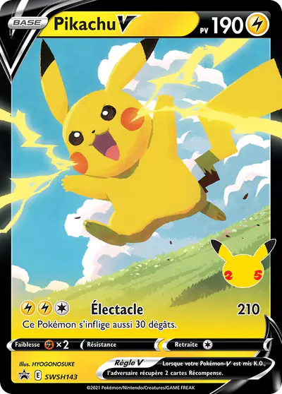 Image de la carte Pokemon Pikachu V SWSH143/184