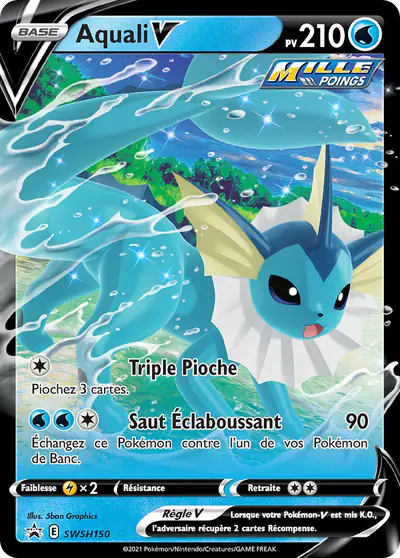 Image de la carte Pokemon Aquali V SWSH150/184