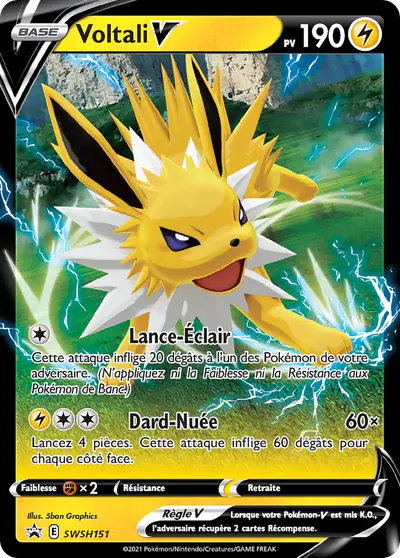 Image de la carte Pokemon Voltali V SWSH151/184