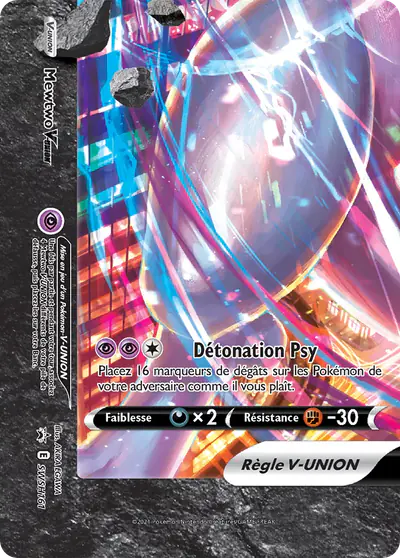 Image de la carte Pokemon Mewtwo-V-UNION SWSH161/184
