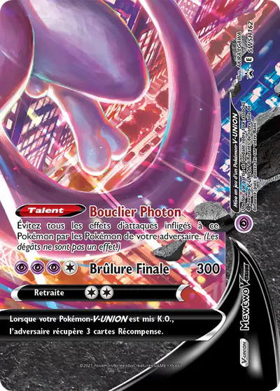 Image de la carte Pokemon Mewtwo-V-UNION SWSH162/184
