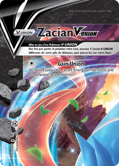 Image de la carte Pokemon Zacian-V-UNION SWSH163/184