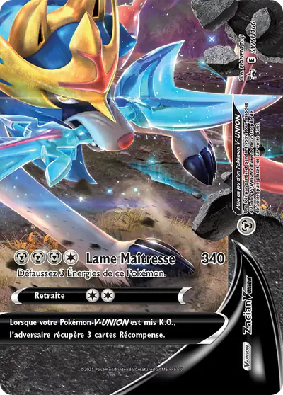 Image de la carte Pokemon Zacian-V-UNION SWSH166/184