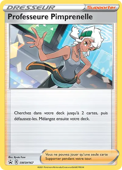 Image de la carte Pokemon Professeure Pimprenelle SWSH167/184