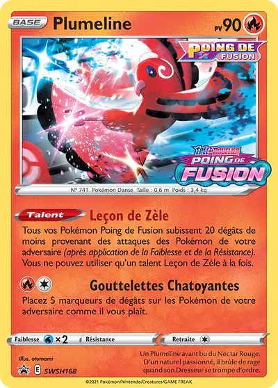 Image de la carte Pokemon Plumeline SWSH168/184