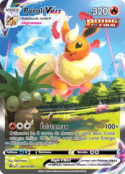 Image de la carte Pokemon Pyroli VMAX SWSH180/184