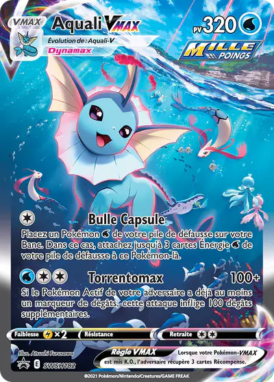 Image de la carte Pokemon Aquali VMAX SWSH182/184