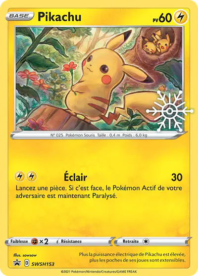 Image de la carte Pokemon Pikachu SWSH153/184