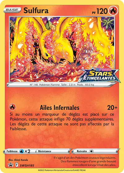 Image de la carte Pokemon Sulfura SWSH185/184