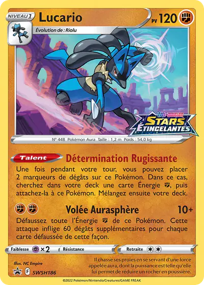 Image de la carte Pokemon Lucario SWSH186/184