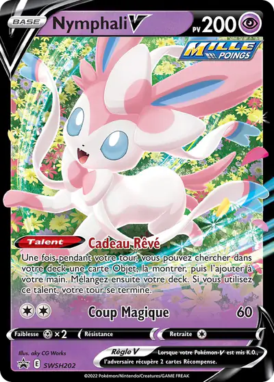 Image de la carte Pokemon Nymphali V SWSH202/184
