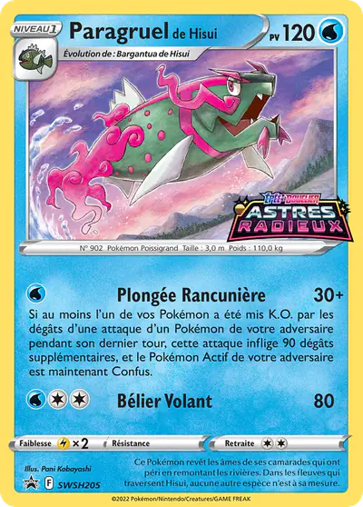 Image de la carte Pokemon Paragruel de Hisui SWSH205/184