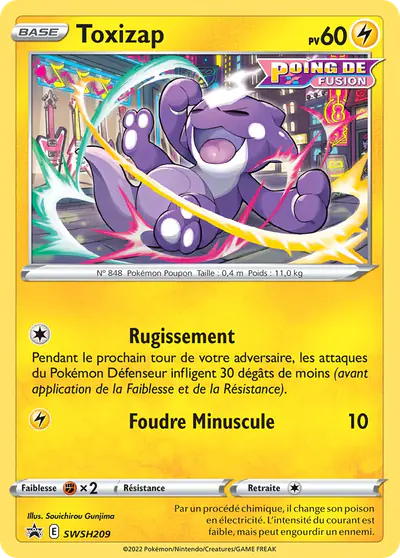 Image de la carte Pokemon Toxizap SWSH209/184