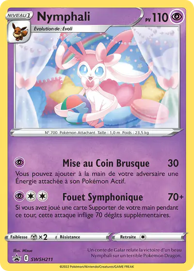 Image de la carte Pokemon Nymphali SWSH211/184