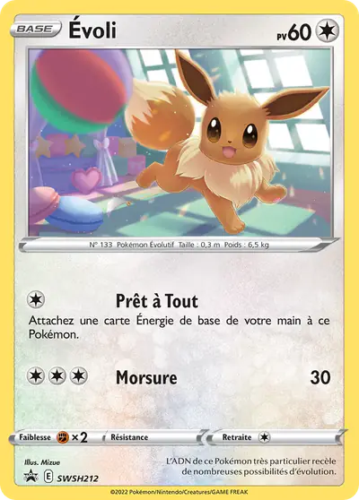 Image de la carte Pokemon Évoli SWSH212/184