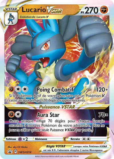 Image de la carte Pokemon Lucario VSTAR SWSH214/184