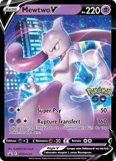 Image de la carte Pokemon Mewtwo V SWSH223/184