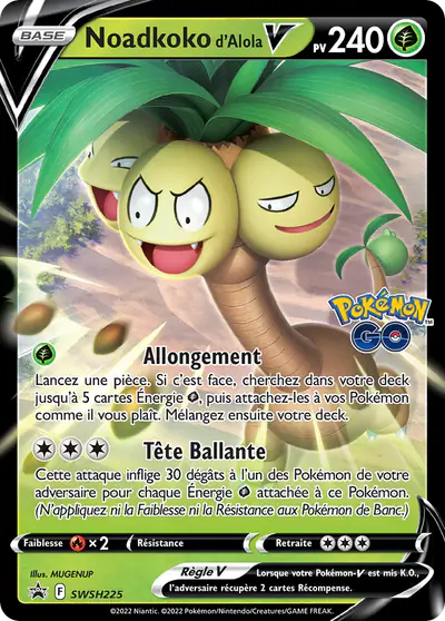 Image de la carte Pokemon Noadkoko d'Alola V SWSH225/184