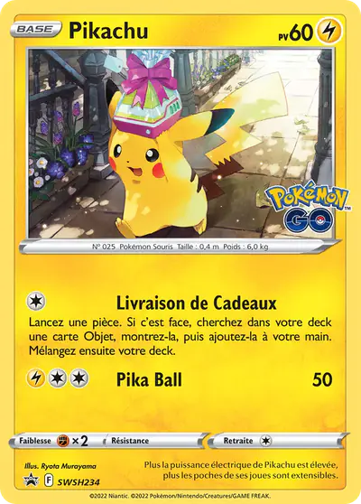 Image de la carte Pokemon Pikachu SWSH234/184