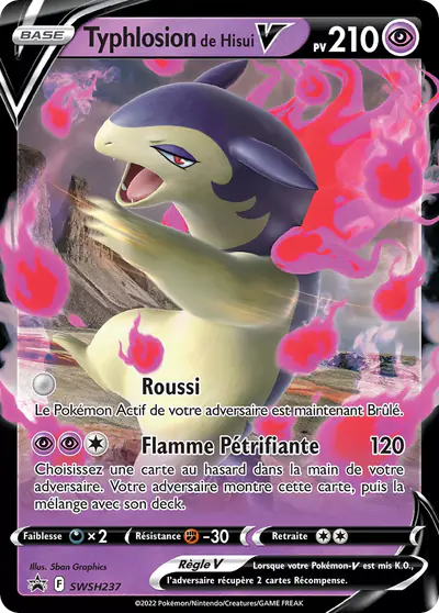 Image de la carte Pokemon Typhlosion de Hisui V SWSH237/184