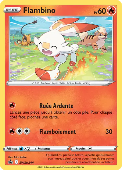 Image de la carte Pokemon Flambino SWSH244/184