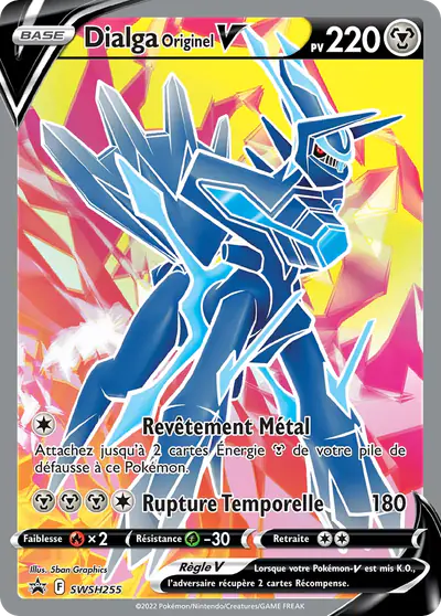 Image de la carte Pokemon Dialga Originel V SWSH255/184