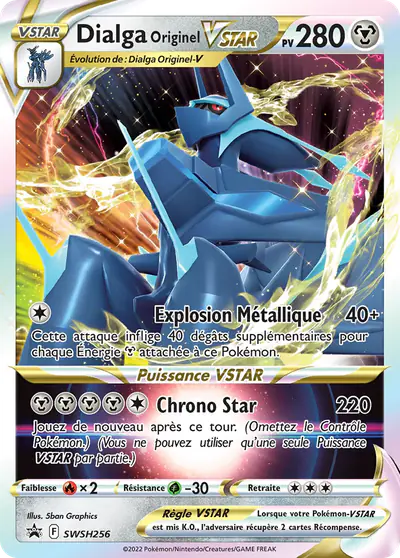 Image de la carte Pokemon Dialga Originel VSTAR SWSH256/184