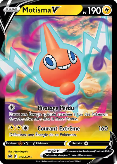 Image de la carte Pokemon Motisma V SWSH257/184