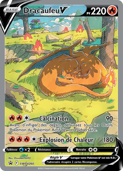 Image de la carte Pokemon Dracaufeu V SWSH260/184