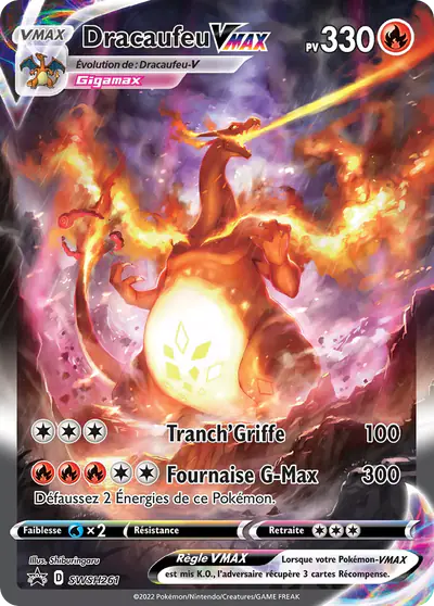 Image de la carte Pokemon Dracaufeu VMAX SWSH261/184