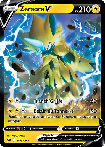Image de la carte Pokemon Zeraora V SWSH263/184