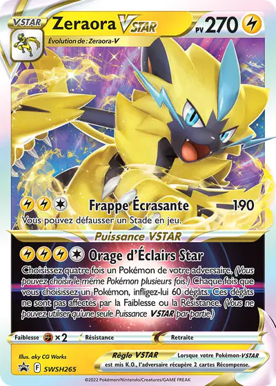 Image de la carte Pokemon Zeraora VSTAR SWSH265/184