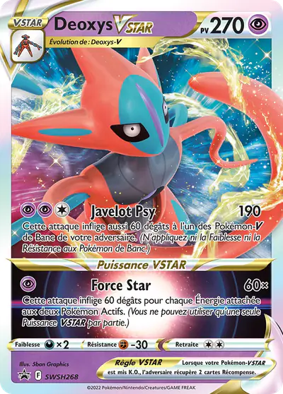 Image de la carte Pokemon Deoxys VSTAR SWSH268/184