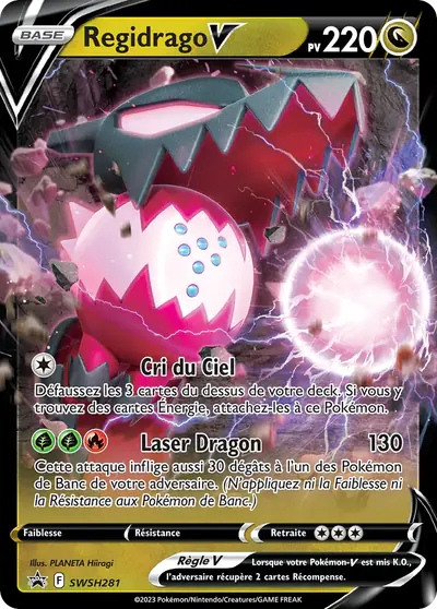 Image de la carte Pokemon Regidrago V SWSH281/184