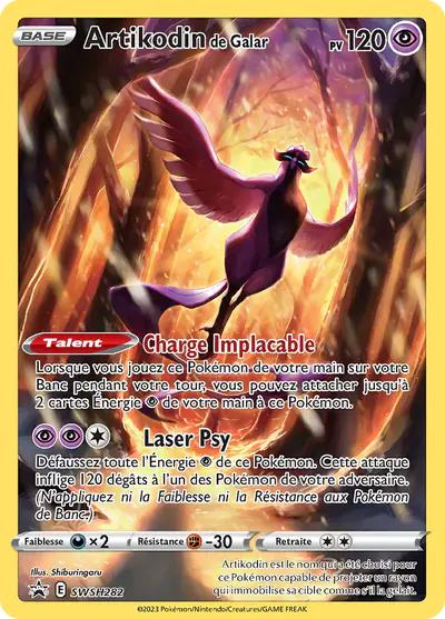 Image de la carte Pokemon Artikodin de Galar SWSH282/184