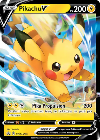 Image de la carte Pokemon Pikachu V SWSH285/184