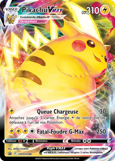 Image de la carte Pokemon Pikachu VMAX SWSH286/184
