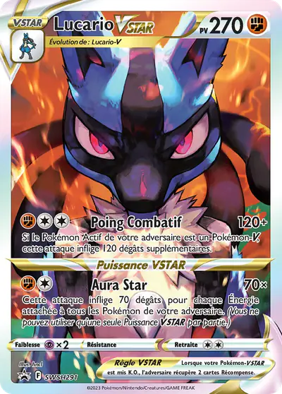 Image de la carte Pokemon Lucario VSTAR SWSH291/184