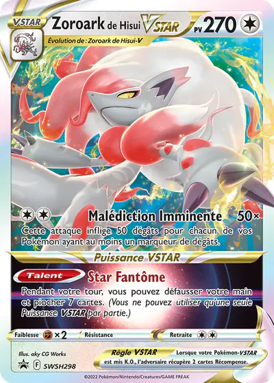 Image de la carte Pokemon Zoroark de Hisui VSTAR SWSH298/184