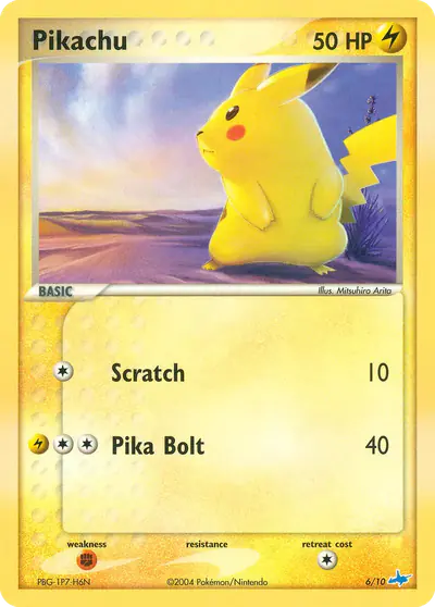 Image de la carte Pokemon Pikachu 6/10