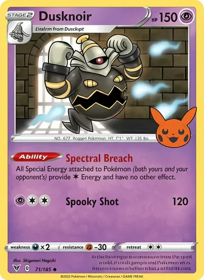 Image de la carte Pokemon Dusknoir 71/30