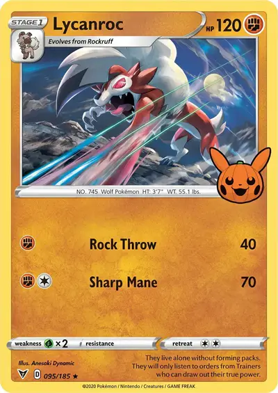 Image de la carte Pokemon Lycanroc 095/30