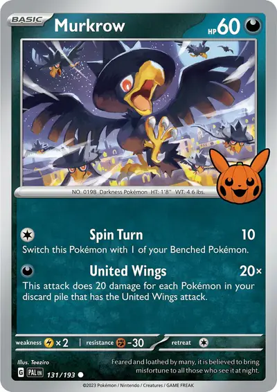 Image de la carte Pokemon Murkrow 131/30