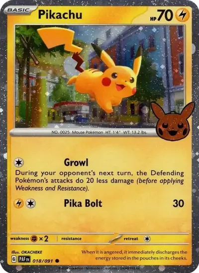 Image de la carte Pokemon Pikachu 018/30