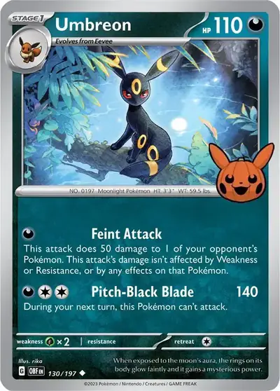 Image de la carte Pokemon Umbreon 130/30