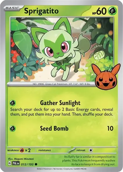 Image de la carte Pokemon Sprigatito 012/30