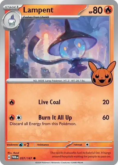 Image de la carte Pokemon Lampent 037/30