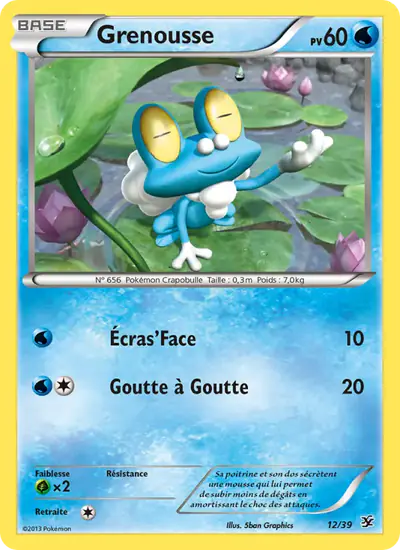 Image de la carte Pokemon Grenousse 12/39