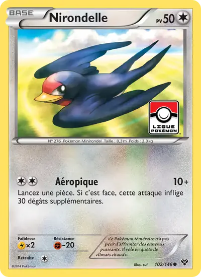 Image de la carte Pokemon Nirondelle 102/146